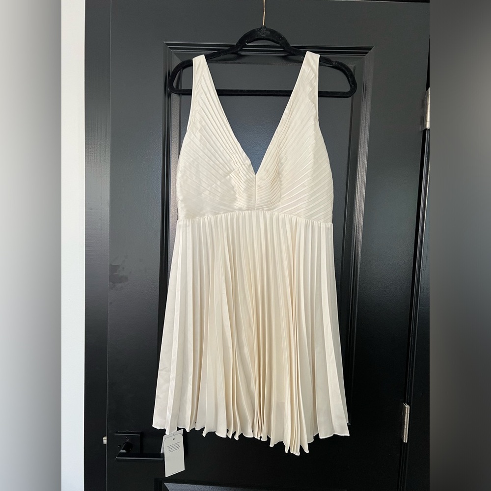 White Satin Abercrombie Dress